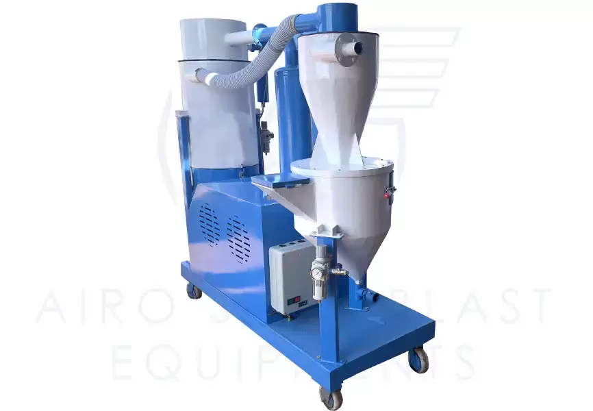 Vacuum shot blasting machine view 2